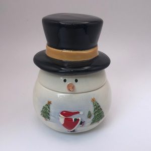 VTG  RUSS Snowman Christmas holiday candle holder. Unused